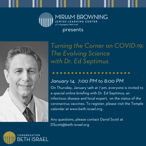 Banner Image for Turning the Corner on COVID-19:  The Evolving Science with Dr. Ed Septimus